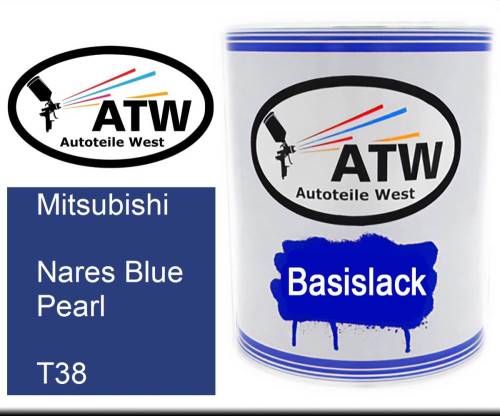 Mitsubishi, Nares Blue Pearl, T38: 1L Lackdose, von ATW Autoteile West.